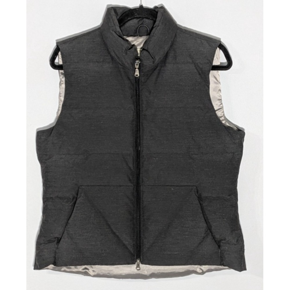 Eddie Bauer Classic Premium Goose Down Puffer Vest Matte Gray Style 0632 Medium